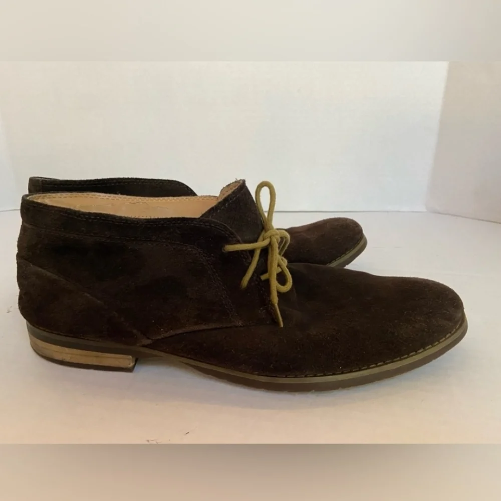 CALVIN KLEIN MEN'S WILSON DARK BROWN SUEDE LEATHER CHUKKA BOOTS SIZE 9.5 NWOT